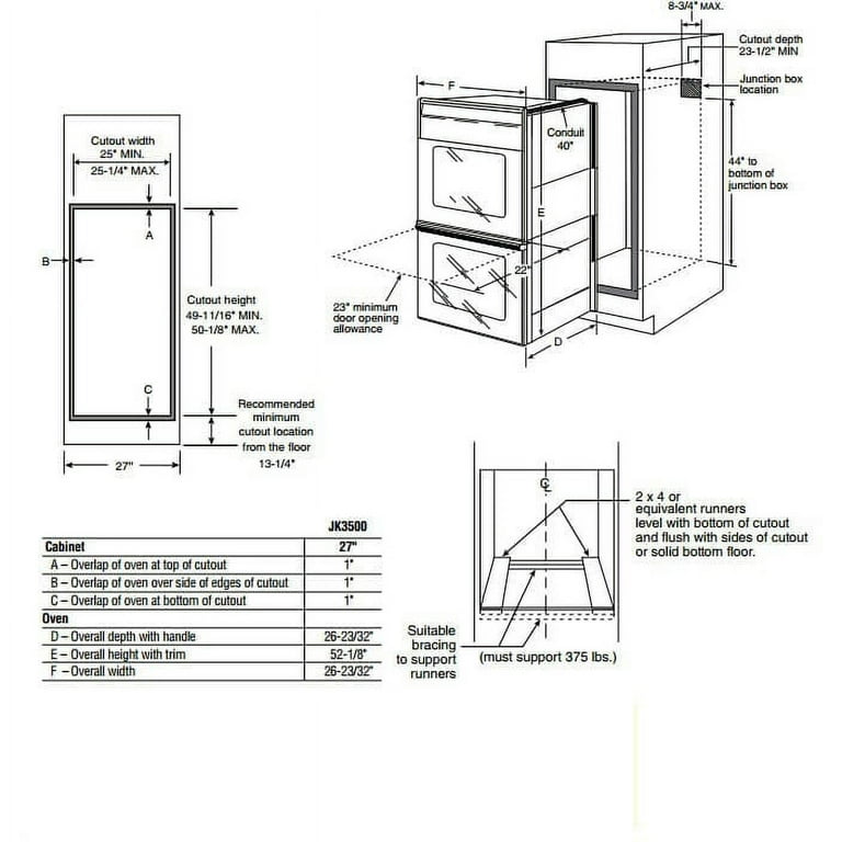Ge jk3500sfss double wall oven deals