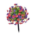 thumbnail image 2 of Estaca de jardín artificial,Estaca de jardín artificial de gloria de la mañana,Estaca de césped con flor de gloria de la mañana artificial,Adorno decorativo de bonsái con flores de, 2 of 8