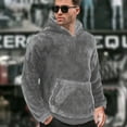 thumbnail image 2 of dGslk Plush Fleece Pullover Hoodie for Women and Men Soft Sherpa Long Sleeve Warm Hooded Sweatshirt with Pocket Gray XL, 2 of 2