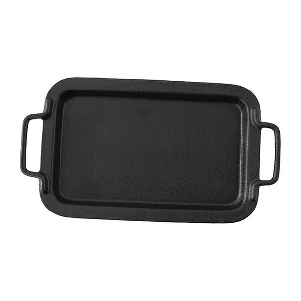 Bandeja de mesa de centro, plato para hornear, plato de cerámica para servir, bandeja para servir para restaurante, barbacoa, postre, guarniciones ent Rectangular