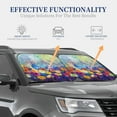 thumbnail image 3 of Kdxio Spring Flower Seasonal Print 2-Piece Sun Shade Front Windshield - Foldable Car Front Window Sunshades For Most Sedans Suv Truck, 3 of 6