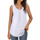 thumbnail image 5 of Camiseta sin mangas para mujer, túnica plisada para mujer, túnica sin mangas con cuello redondo, túnica sin mangas básica para mujer, solución innovadora, 5 of 7