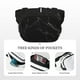 thumbnail image 5 of Fotbe Black Marble Texture Abstract Cangurera Cuadrada con Estampado de Doble Capa, Bolsa de Cintura Ajustable Mini para Hombres y Mujeres, 5 of 9