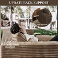 thumbnail image 7 of Wiilayok Modular Cloud Sectional Couch,107" L Shaped Sectional Sofa with Right Chaise,Upholstered Deep Seat Sofa for Living Room Bedroom,Camel(Corduroy), 7 of 7