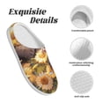 thumbnail image 5 of Lsque Cute Panda Sunflower Pattern Womens Comfort Cotton on Scuff With Memory Foam and Anti-skid Sole Slipper-39/40, 5 of 7