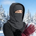 thumbnail image 3 of Pasamontañas de invierno con protección para el cuello | Pasamontañas con forro polar para esquí, correr y senderismo | Prenda cortavientos para clima frío para hombres y mujeres, 3 of 5