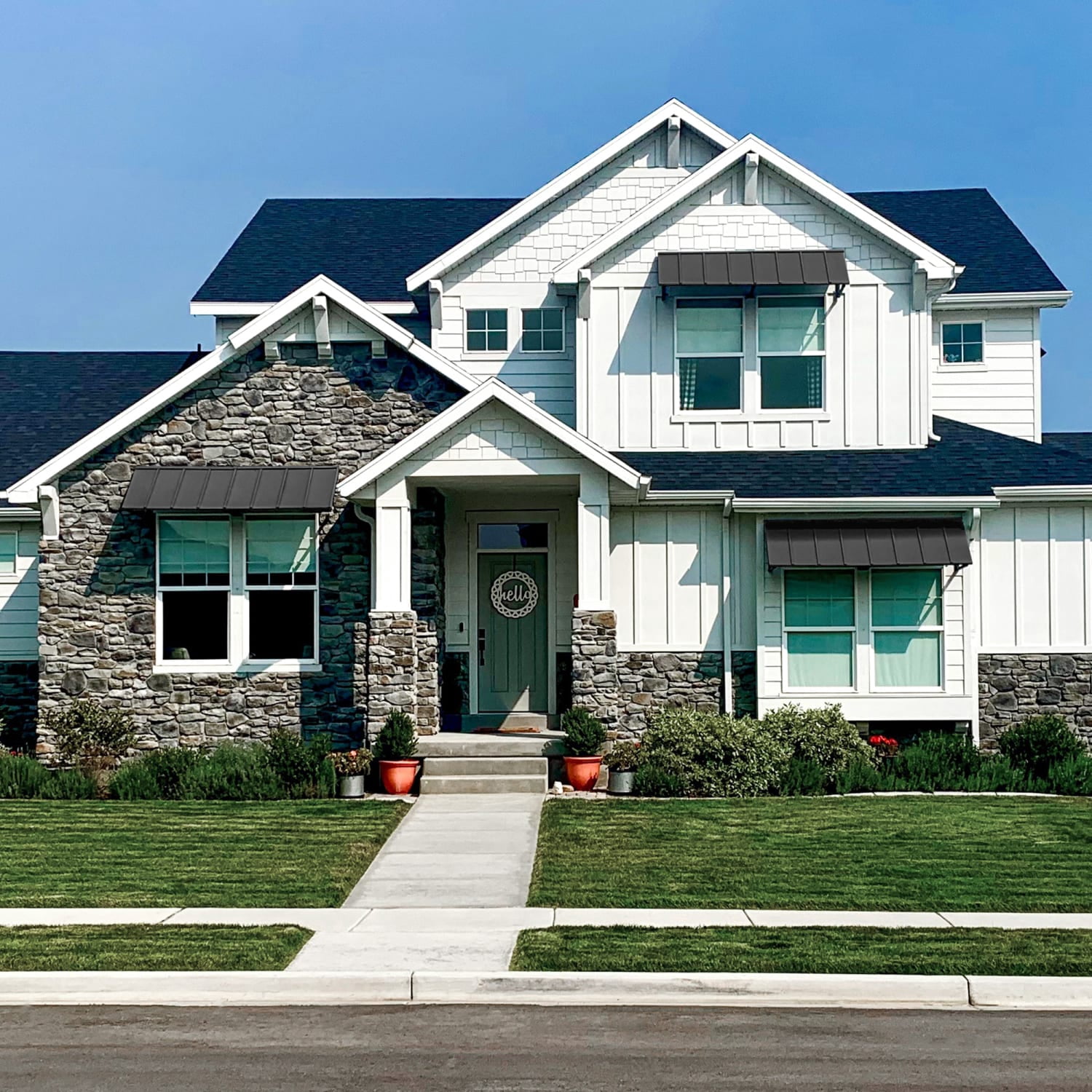 Awntech Houstonian Metal Standing Seam Slope Window/Door Awning