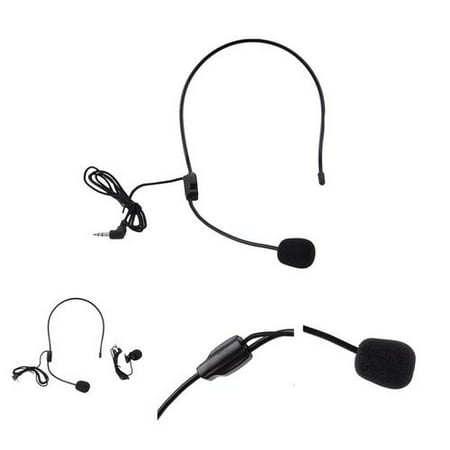 Headset Microphone, Flexible Wired Boom (Standard 3.5mm Connector Jack) for Belt Pack Mic