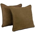 thumbnail image 2 of 25-inch Double-corded Solid Microsuede Square Floor Pillows with Inserts (Set of 2) 9813-CD-S2-MS-CH, 2 of 2