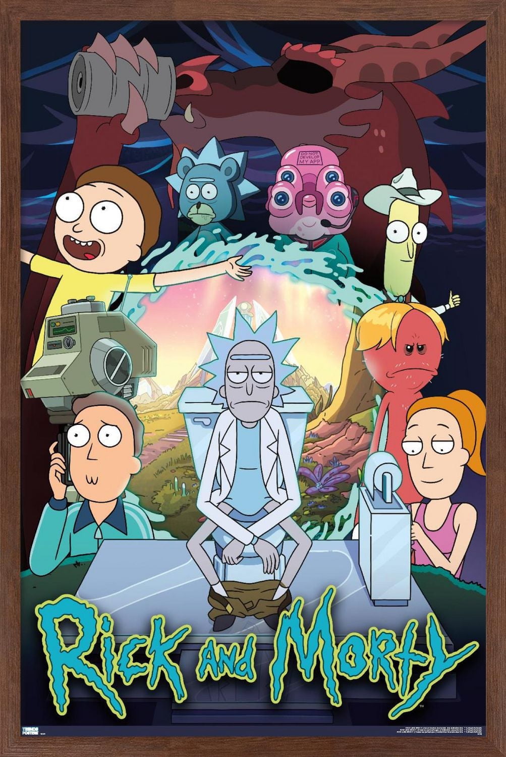 Rick And Morty - Season 4 Group Wall Poster, 14.725" x 22.375"