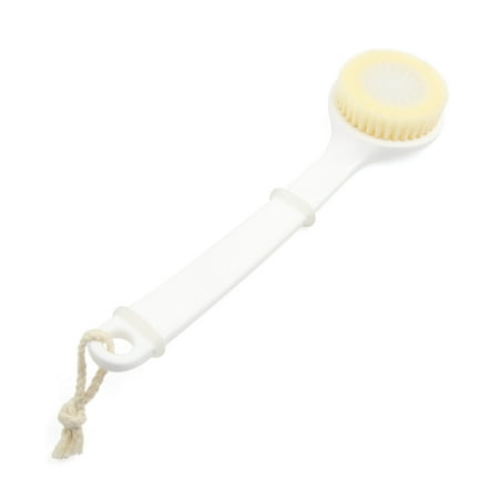 Polished Open Backed Bats - White Body Skin Exfoliating Scrubber Back Shower Bath Brush with 12