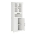 thumbnail image 3 of Ktaxon Bathroom Cabinet Tall, Storage Cabinet, Floor White Wooden Kitchen Cupboard with 4 Doors, 1 Drawer & Adjustable Shelf, 3 of 11