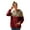 Wine, variant on Shadoumai Leopard Print Hoodie For Women 1/4 Zipper Collar Top Double Sided Fleece Warm Jacket With Pockets Plus Size Clothes