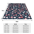 thumbnail image 3 of Fotbe Cherry Blossoms Manta de Franela Acolchonada con Estampado, Súper Suave y Esponjosa, Extra Grande para Sofá, Cama, Uso Todo el Año-60"x50", 3 of 7