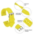 thumbnail image 6 of Uxcell Silicone Watch Band 22mm Soft Rubber Waterproof Watch Strap with Stainless Steel Buckle for Men Women, Yellow, 6 of 6