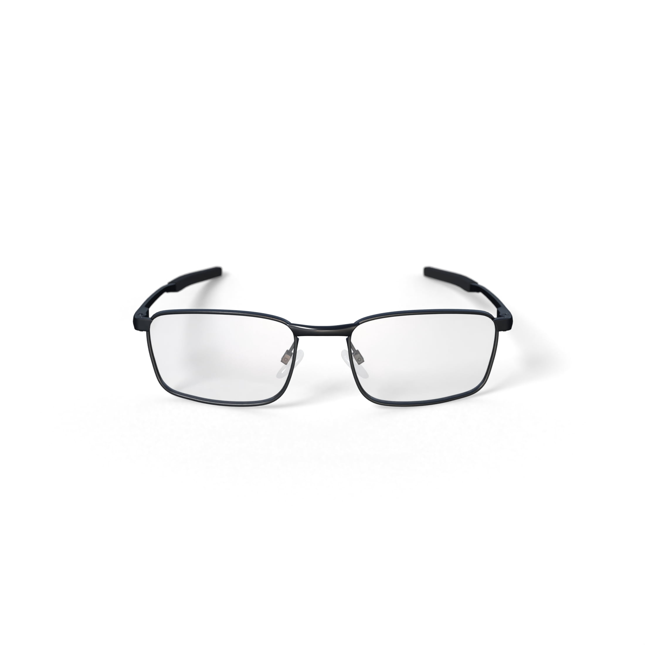Oakley Fuller Optical Glasses, Rectangular Eyeglasses with Demo Lenses, Size 57, Satin Black
