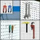 thumbnail image 4 of Ganchos de acero para tablero perforado (50 piezas) - 10 cm - Oficina de metal Gancho para tablero perforado para organizar herramientas de banco de trabajo y estantes de almacenamiento, 4 of 5