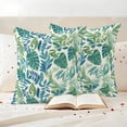thumbnail image 4 of Pack of 2 Outdoor Pillow Covers,Waterproof Palm Leaves Throw Pillow Covers,Green Blue Tropical Plants Summer Country Decorative Pillowcases Cushion Covers for Couch Pillow Sham Protector 16x16 Inch, 4 of 8