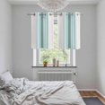 thumbnail image 5 of Teal Aqua Stripes Kitchen Curtains Small Short 39 Inch Length, Minimalist Abstract Vertical Lines Grommet Top Bedroom Living Room Curtains, Light Filtering Cafe Curtain Drapes 2 Panels Set 55''x39'', 5 of 9