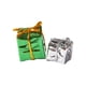 thumbnail image 3 of 2 cajas para árbol de Navidad de casa de muñecas, escala 1/12, envueltas en papel de aluminio. Verde Argenta, 3 of 9