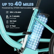 MOONCOOL 24/26 Electric Tricycle for Adults, 700W Peak Motor,7 Speeds Electric Trike w/ 36V 10.4Ah Removable lithium battery,3 Wheels Unisex Electric Bikes,16MPH,40Miles