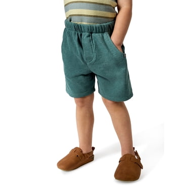 Modern Moments by Gerber Baby and Toddler Boy Organic Shorts with Seam Detail and Pockets, 0/3 Months - 5T