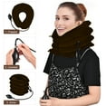 thumbnail image 3 of Cervical Neck Traction Device, 4 Layers Inflatable Adjustable Neck Brace Stretcher Posture Corrector, Air Pump Neck Support, for Neck Pain Relief Spine Alignment(Coffee）, 3 of 6