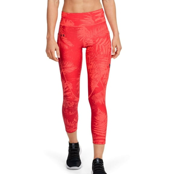 Under Armour Women's Meridian Crop Leggings (Rush Red/Black XL)