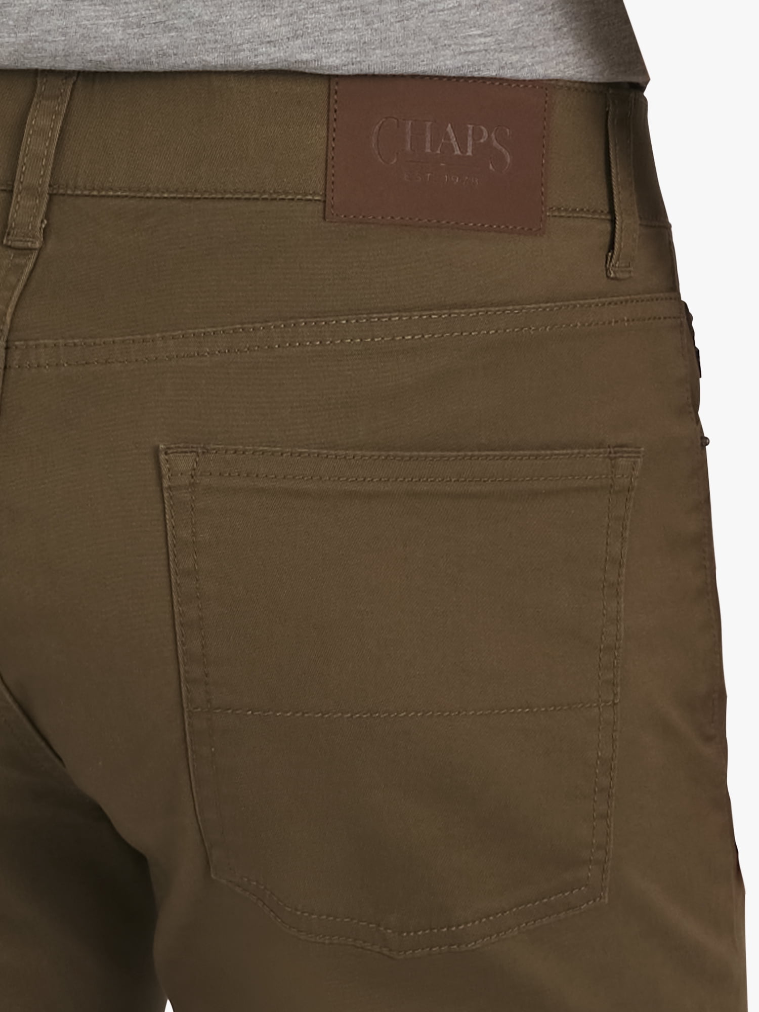 Chaps Men's & Big Men's Stretch Twill 5-Pocket Pant, Sizes 30-42