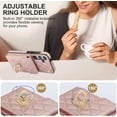 thumbnail image 4 of Phone Case for Samsung Galaxy S24 Plus S24+ 5G Wallet Cover with Tempered Glass Screen Protector and Wrist Strap Ring RFID Blocking Card Holder Slot Cell S24plus 24S + S 24 24+ Women Rose Gold, 4 of 12