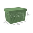 thumbnail image 3 of Caja con Tapa 17 Litros Plastic Trends Modelo Paris Color Verde, 3 of 4