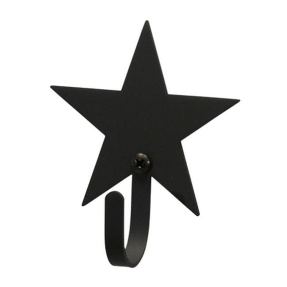Village Wrought Iron WH-45-S Star Wall Hook Small - Black