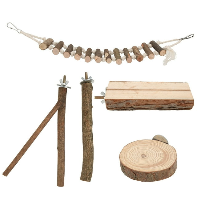 Juego de 5 posavasos de madera para pájaros Bling Bling