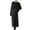 #132-Black, variant on Roncen Women's Fashion Solid Elegant Round Neck Color Block Knit Long Dress Suit Set - Stylish Two-Piece Co-ord Outfit with Contrast Design for Office Daily Wear