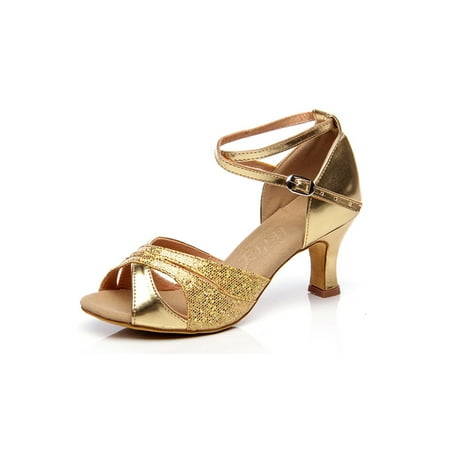 

Tenmix Ballroom Dance Shoes Women Dancing High Heel Salsa Shoe Latin Sandal Pumps