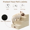thumbnail image 2 of Dog Stairs for Bed 18.5" H, 4-Step Dog Steps for Small Dogs and Cats, Indoor Non-slip Balanced Pet Stairs are suitable for Puppy, Beige, 2 of 7