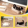 thumbnail image 3 of Rascador Para Gatos Con 4 Almohadillas Para Rascar Y 2 Cajas De Cartón Independientes, Rascador De Cartón 2 En 1 Para Que Varios Gatitos Jueguen De Forma Interactiva, Degradado(Juguete De Hierb, 3 of 9