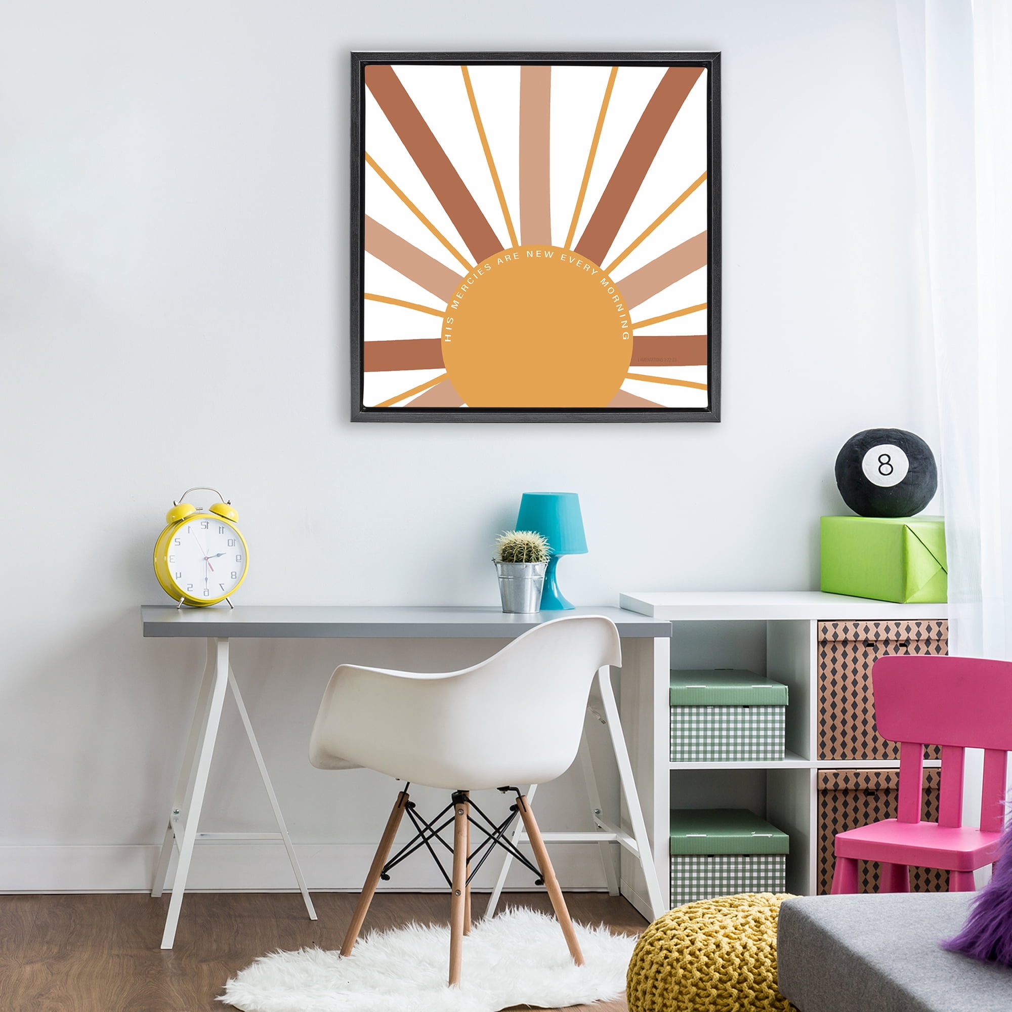Stupell Industries His Mercies Every Morning Black Framed Floater Canvas Wall Art, design by SD Graphics Studio