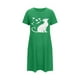 thumbnail image 4 of Camisón corto de mujer, vestido de largo medio con estampado de moda, camisón corto extragrande de mujer, camisón de manga corta con estampado de pecho a la moda, camisón de mujer, 4 of 6