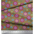thumbnail image 2 of Soimoi Polyester Crepe Fabric Flower Artistic Fabric Prints by Yard 42 Inch Wide, 2 of 3
