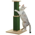 thumbnail image 2 of PAWZ Road 31" Cat Scratching Post Indoor Cat Scratcher with Plush Large Base, Green, 2 of 8