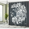 thumbnail image 5 of Ambesonne Astrology Shower Curtain, Leo Astrology Zodiac, 69"Wx70"L, Blue Grey, 5 of 5