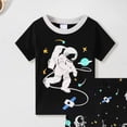 thumbnail image 3 of CAICJ98 Toddler Car Pajamas Boys Kids Short Cool Summer Snug fit Pjs Set 2pcs Toddler Clothes (Black,7-8 Years), 3 of 4