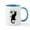 White/Blue Inside, variant on CafePress - Chat Noir New Years Party Countdown Mugs - 11 oz Ceramic Mug - Novelty Coffee Tea Cup