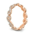 thumbnail image 4 of 14K Rose Gold Ring Band Eternity Diamond Round Polished Infinity Shared U Prong Size 7, 4 of 4