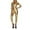 Gold, variant on Riforla Women's Full Cover Zipper Crotch Light High Stretch Stand with Glue Half Pack Tights Jumpsuits for Women Gold XL