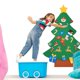 thumbnail image 4 of Árbol de Navidad de Fieltro - Para niños, Decoraciones para árboles de Navidad para colgar en la pared, 4 of 5