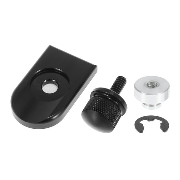 Black Seat Bolt Tab Screw Quick Mount Knob Nut Cover Kit for Harley Davidson Road King Softail 1996-2020 Aluminum Alloy