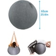 thumbnail image 4 of Yoga Ball Cover 65cm Cotton And Linen Fabric, Non Slip Durable, Portable With Handles, Ideal For Pilates, Yoga, Back Abdominal Muscles, Pregnancy Exercises, 4 of 8