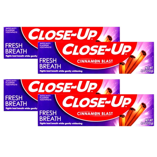 Pasta Dental Close-Up Fluor Freshening Gel Rojo 113 ml Paquete de 4
